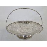 Chinese pierced silver/white metal tazza/basket marked 'silver' D 22 cm