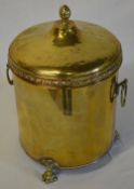 Brass coal box