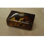 Small Victorian tortoiseshell ring box / trinket box