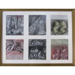 Collection of 6 Henry Moore Shelter facsimile prints c.1945 64.