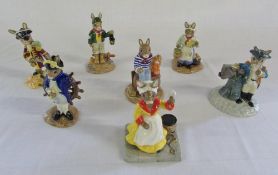 Selection of Bunnykins figures inc Shipmates Collection - Captains wife, Pirate, Boatswain, Seaman,