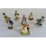 Selection of Bunnykins figures inc Shipmates Collection - Captains wife, Pirate, Boatswain, Seaman,