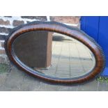 Oval wall mirror