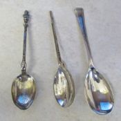 3 silver spoons Birmingham & Sheffield hallmarks total weight 1.