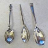 3 silver spoons Birmingham & Sheffield hallmarks total weight 1.