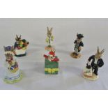 Various Bunnykins figures inc Old Balloon seller, Magician,