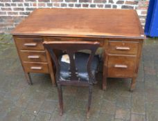 1920s oak desk and chair (AF)