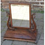 William IV/Victorian mahogany toilet mirror