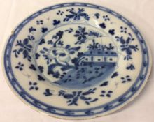 18th century English Delftware plate