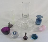 Various glassware inc Kenneth Turner & Wedgwood