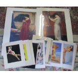 Various unframed prints