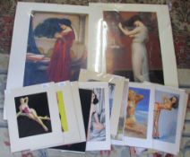 Various unframed prints