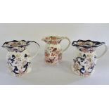 3 Masons jugs (2 Mandalay pattern) H 14 cm