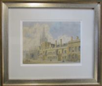 Watercolour by George Pyne (1800-1884) signed lower left corner Pyne 1874 34.