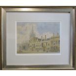 Watercolour by George Pyne (1800-1884) signed lower left corner Pyne 1874 34.