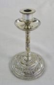 Silver taper candle holder Chester hallmark (weighted base) H 10 cm