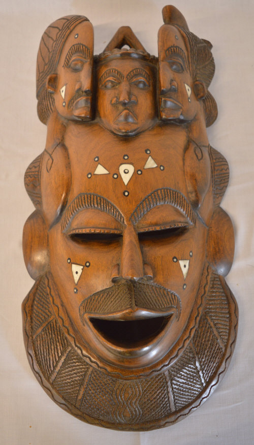 Carved tribal mask