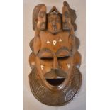 Carved tribal mask