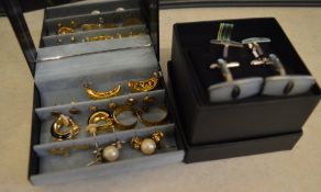 Costume jewellery including earrings and cufflinks
