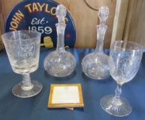 Pair of decanters,