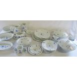 Royal Worcester 'blue bow' part dinner service