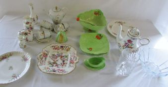 Assorted ceramics and glassware inc Carlton ware and Royal Albert