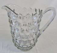 Large glass jug H 29 cm