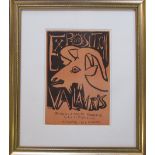 Pablo Picasso lithograph advertising the 1952 Vallauris exhibit published in 1957 46.