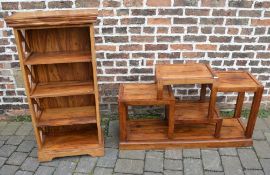 Jali sheesham wood bookcase and display stand