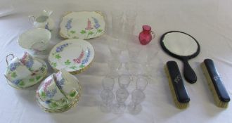 Various glass ware,