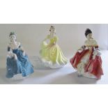 Royal Doulton 'Southern Belle' HN2229 and 'Ninette' HN2379 & Coalport Ladies of Fashion 'Regina'