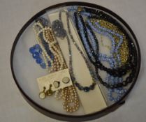 Assortment of vintage costume jewellery