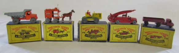 Matchbox Series A Moko Lesney no 6 'Quarry Truck', no 7 'Horse drawn milk float',