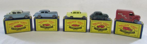 Matchbox Series A Moko Lesney no 43 ' Hillman Minx', no 44 ' Rolls Royce silver cloud',