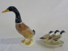 Beswick duck 756-1 & Beswick set of ducks