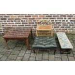 2 footstools,