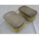 Pair of silver topped mens brushes Birmingham 1922
