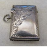 Silver vesta case Birmingham 1911 maker William Hair Haseler weight 0.