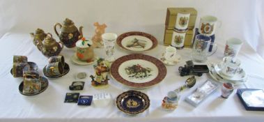 Various ceramics inc Carlton ware, Wade, Coalport & Hummel, glassware,