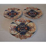 3 Imari dishes (2 repaired)