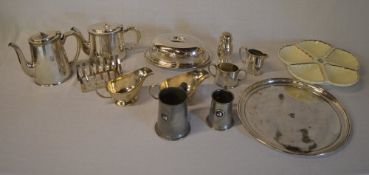 Quantity of silver plated items all monogrammed with 'Shaw Savill Line'