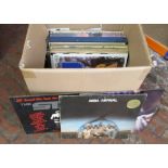 Box of assorted 33 rpm LPs inc Abba, Chris de burgh,