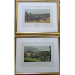 Pair of lithographs 'Epsom' by James Pollard & 'Ascot Heath Races' by F C Turner 46 cm x 56 cm