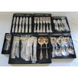 Assorted cased silver plate cutlery by Cooper Ludlam Sheffield