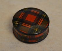 Small Prince Charlie tartanware patch box