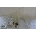 Various glassware inc decanters,