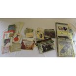 Selection of postcards, souvenir programmes,
