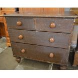 Victorian scrumbled pine chest of drawers