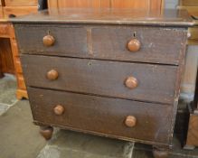 Victorian scrumbled pine chest of drawers