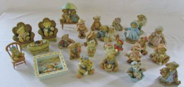 Collection of Cherished Teddies ceramics